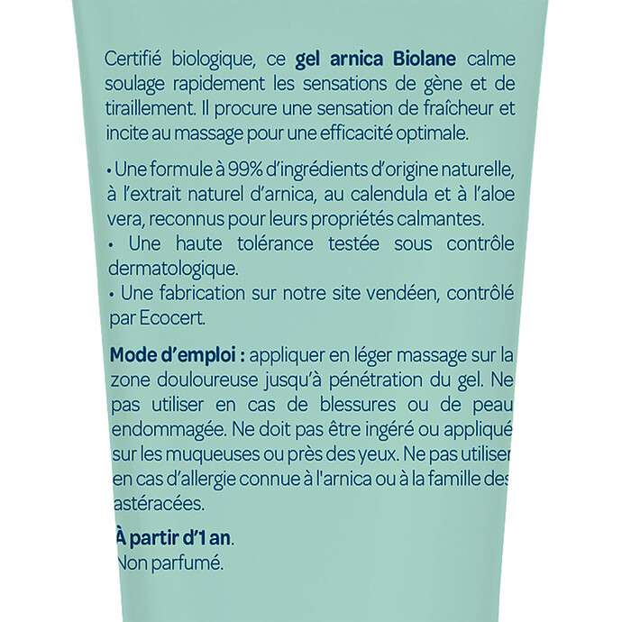 Gel Arnica Biologique - 20 ml Biolane