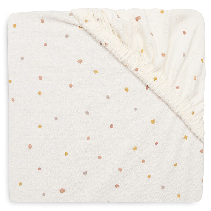 Drap Housse Berceau et Cododo Jersey Kangaroots Dusty Dots - 40-50 x 80-90 cm Jollein