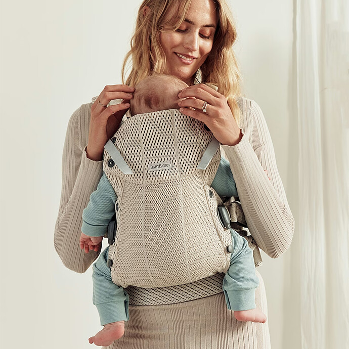 Porte-bébé Harmony 3D Mesh - Crème pas cher