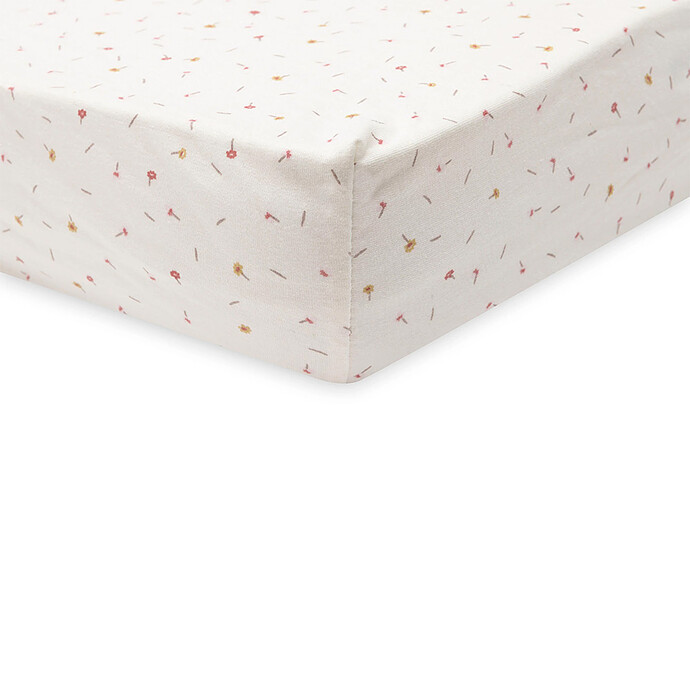 Avis Drap Housse Jersey Pretty Picnic Flower Drops - 60 x 120 cm