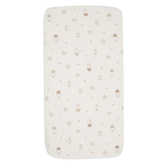 Drap Housse Berceau et Cododo Jersey Miffy Family Farm - 40-50 x 80-90 cm Jollein