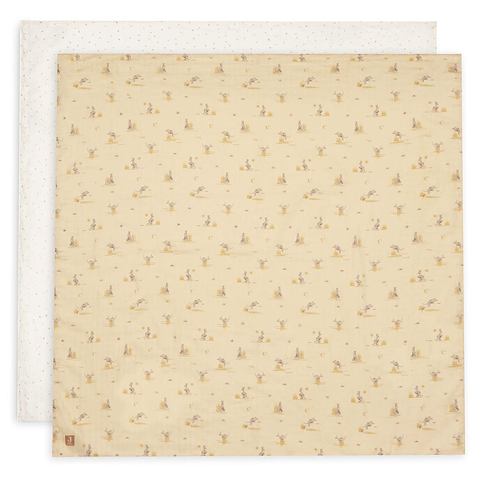 Lot de 2 Langes Gaze de Coton - Kangaroots Jollein