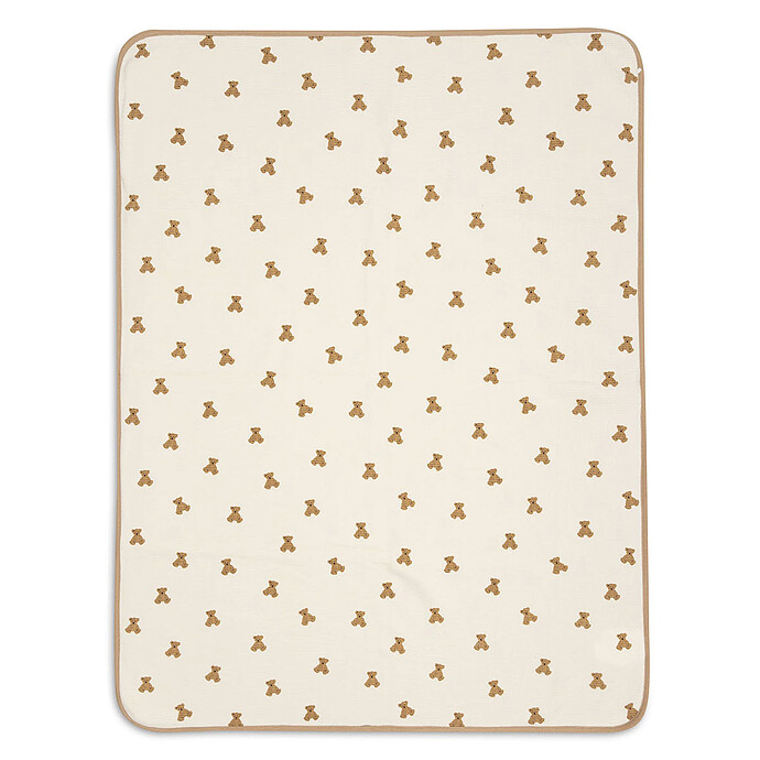 Couverture Berceau Jersey Little Waffle - Mini Teddy Bear Jollein
