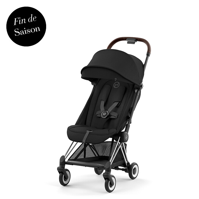 Poussette Ultra-compacte Coya Châssis Chrome - Sepia Black Cybex
