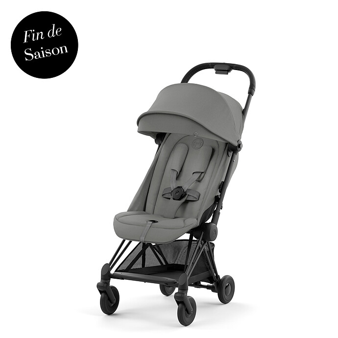 Poussette Ultra-compacte Coya Châssis Matt Black - Mirage Grey Cybex
