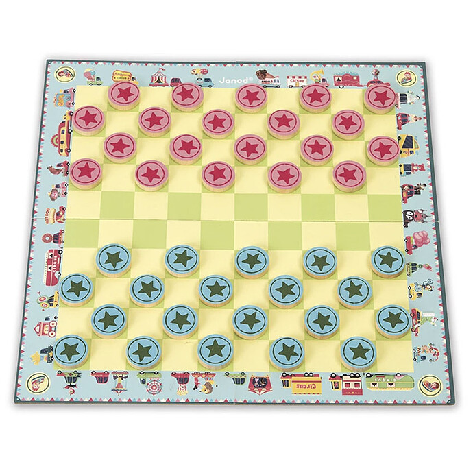 Jeu Duo Petits Chevaux et Dames Janod