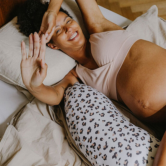 Coussin de Maternité Doomoo - Buddy Léopard Crème pas cher