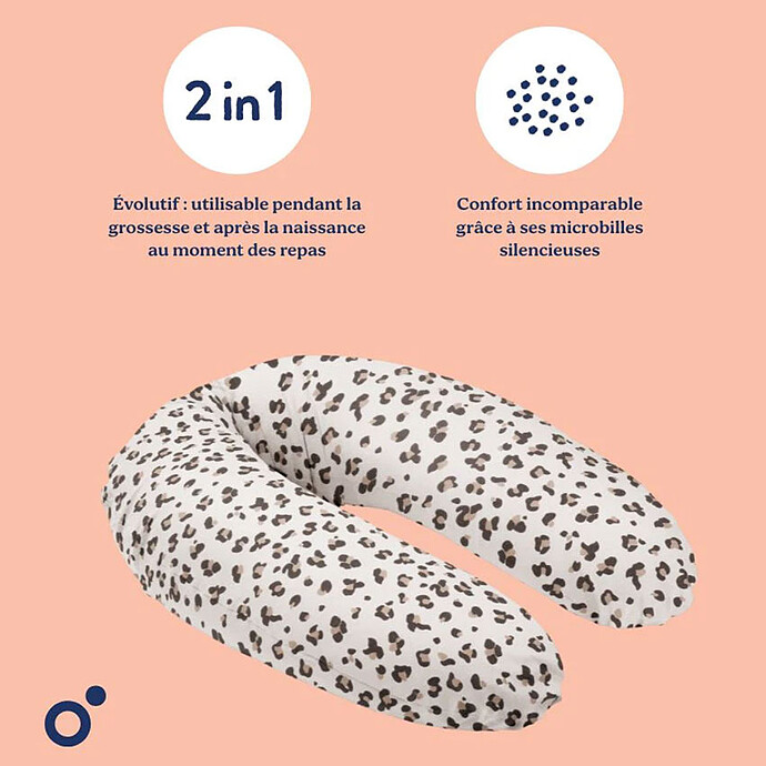 Achat Coussin de Maternité Doomoo - Buddy Léopard Crème