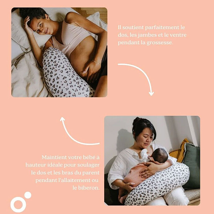 Coussin de Maternité Doomoo - Buddy Léopard Crème Babymoov