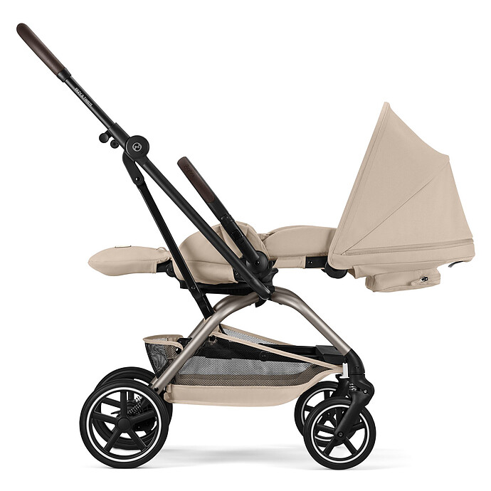 Poussette Compacte Eezy S Twist+2 Châssis Taupe - Almond Beige Cybex