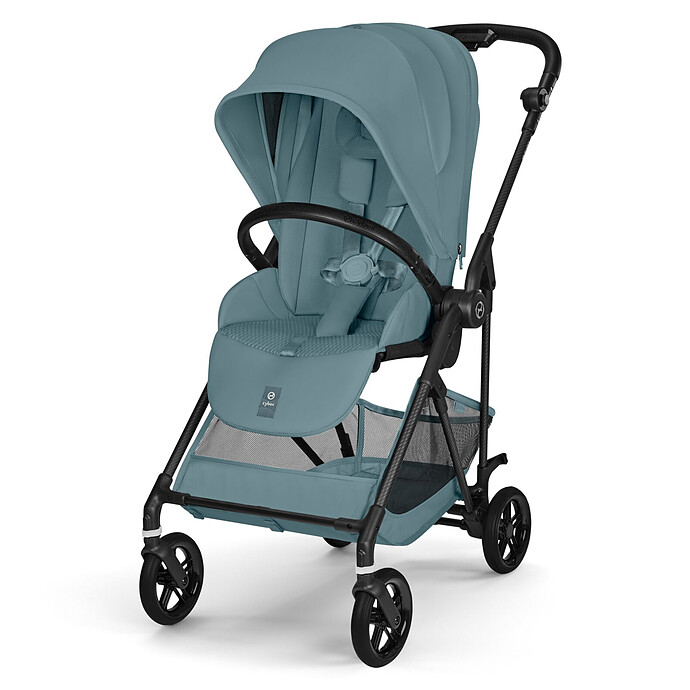Poussette Citadine Melio 2026 Châssis Carbon - Stormy Blue Cybex