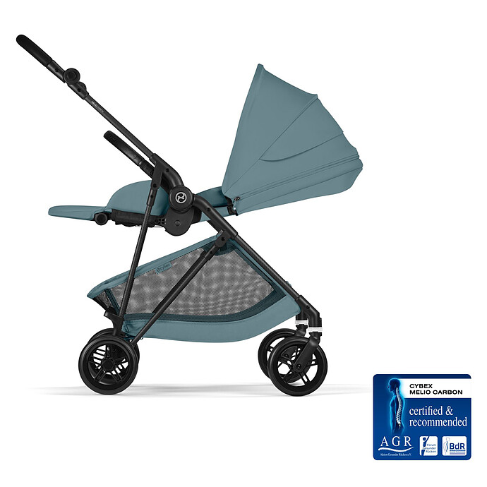 Poussette Citadine Melio 2026 Châssis Carbon - Stormy Blue Cybex