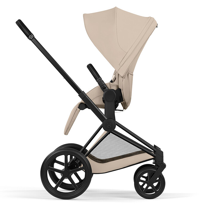 Achat Pack Poussette Priam Comfort Matt Black + Nacelle - Cozy Beige