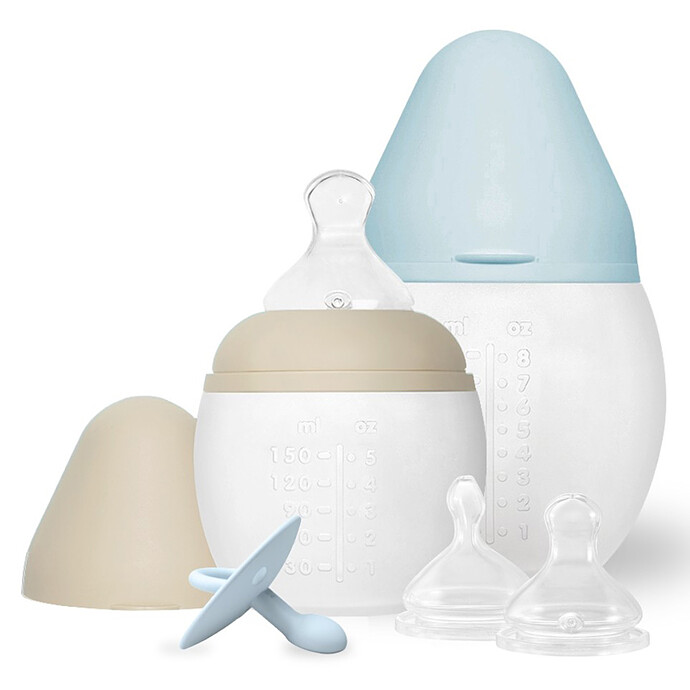 Coffret de Naissance Mini Sky Blue - 150 et 240 ml Elhée