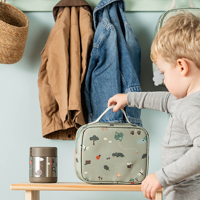 Lunch Bag Isotherme - Tiny Trails Vert pas cher