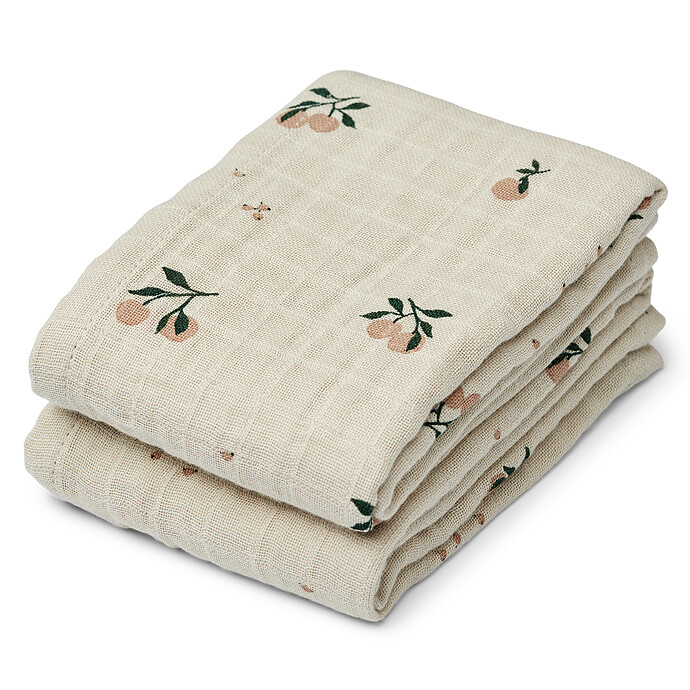 Lot de 2 Langes Lewis - Peach Sea Shell Liewood