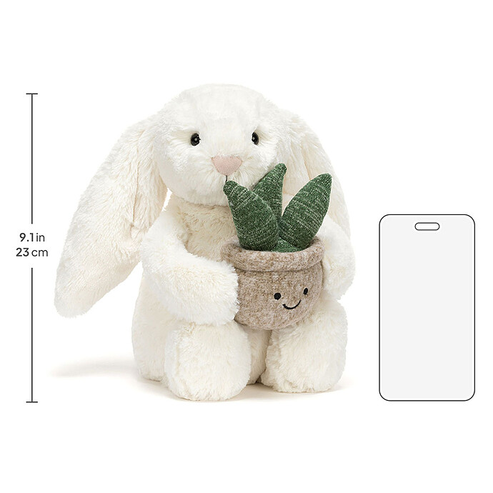 Bashful Bunny With Plant pas cher