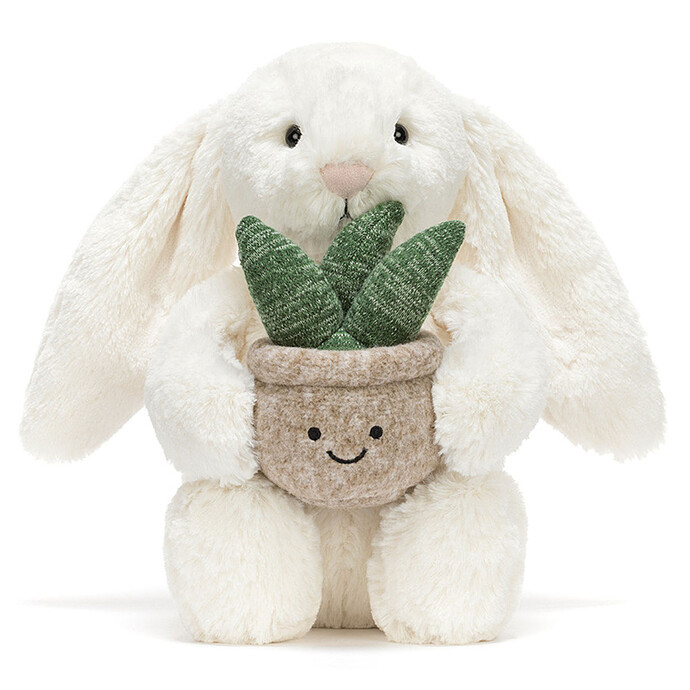 Bashful Bunny With Plant Jellycat