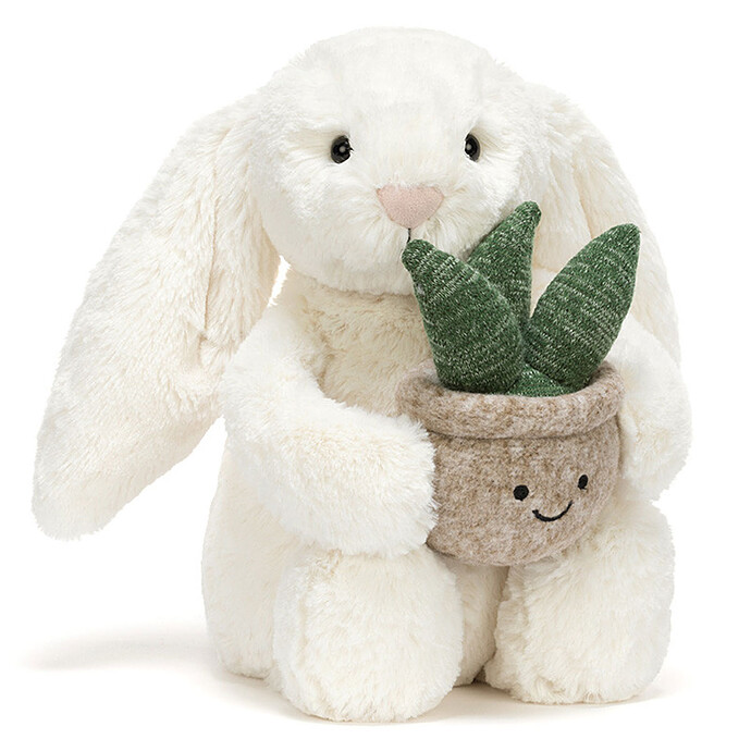 Bashful Bunny With Plant Jellycat