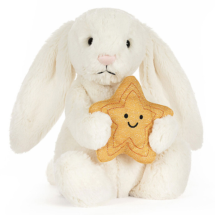 Bashful Bunny With Star  Jellycat