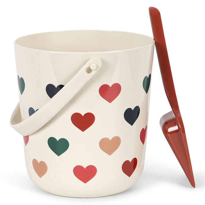 Seau et Pelle de Plage - Bon Coeur Coloré Konges Sløjd