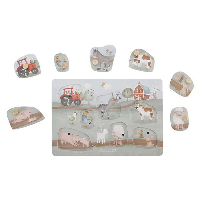 Achat Puzzle Sonore en Bois - Little Farm