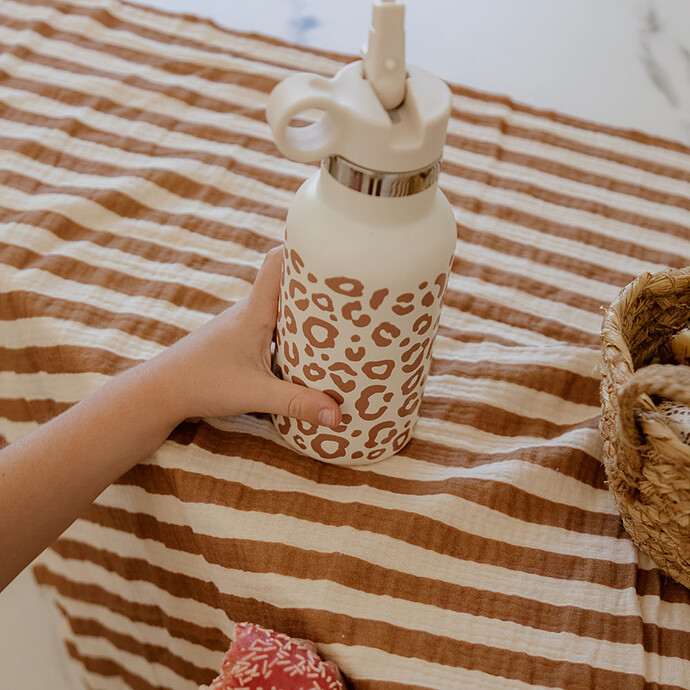 Avis Gourde Inox Crème Léopard - 350 ml 