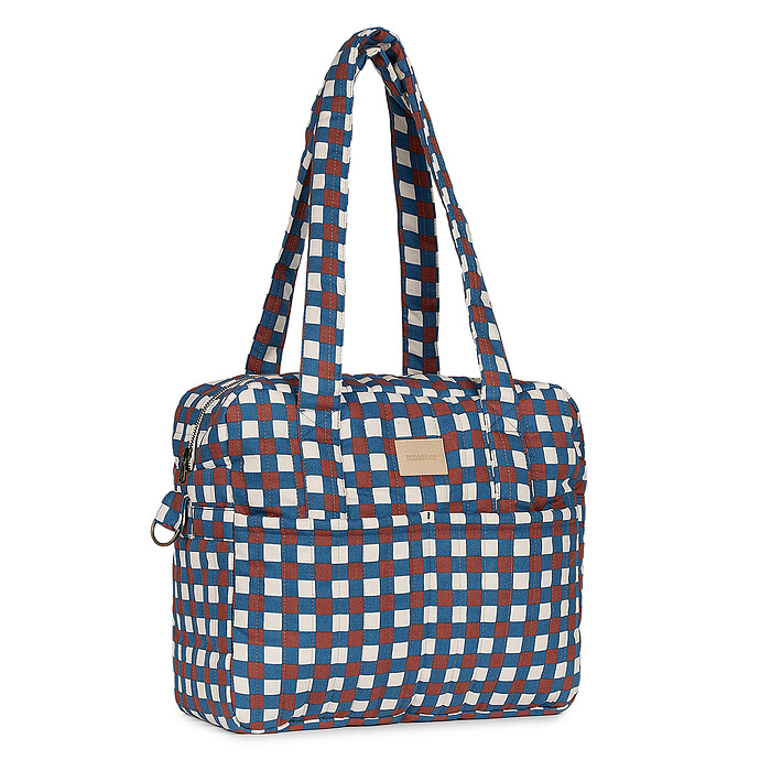 Sac à Langer Hyde Park - Mosaïque Bleu et Rouge Nobodinoz