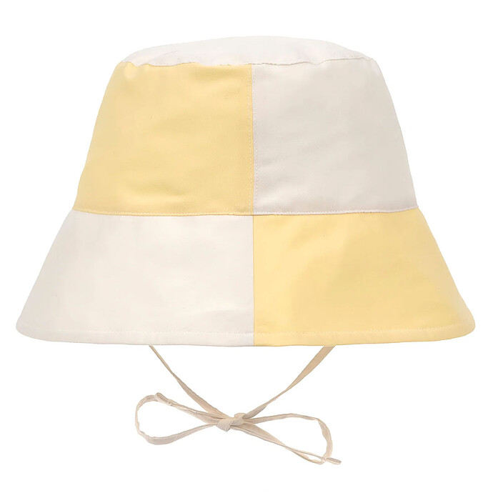 Bob Anti-UV Damier Jaune Pâle Sel Marin - 7/12 Mois LÄSSIG