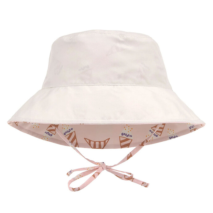 Chapeau Anti-UV Réversible Ice Cream Rose Pâle - 3/6 Mois LÄSSIG