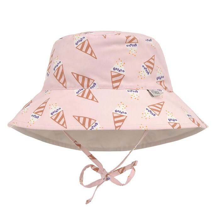 Chapeau Anti-UV Réversible Ice Cream Rose Pâle - 7/12 Mois LÄSSIG
