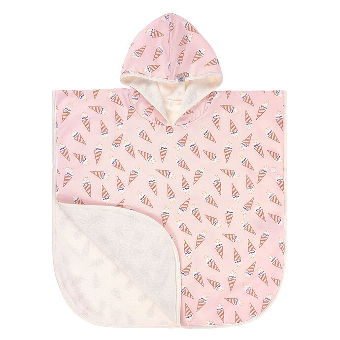 Poncho de Plage Ice Cream Rose Pâle - 12/36 Mois   LÄSSIG