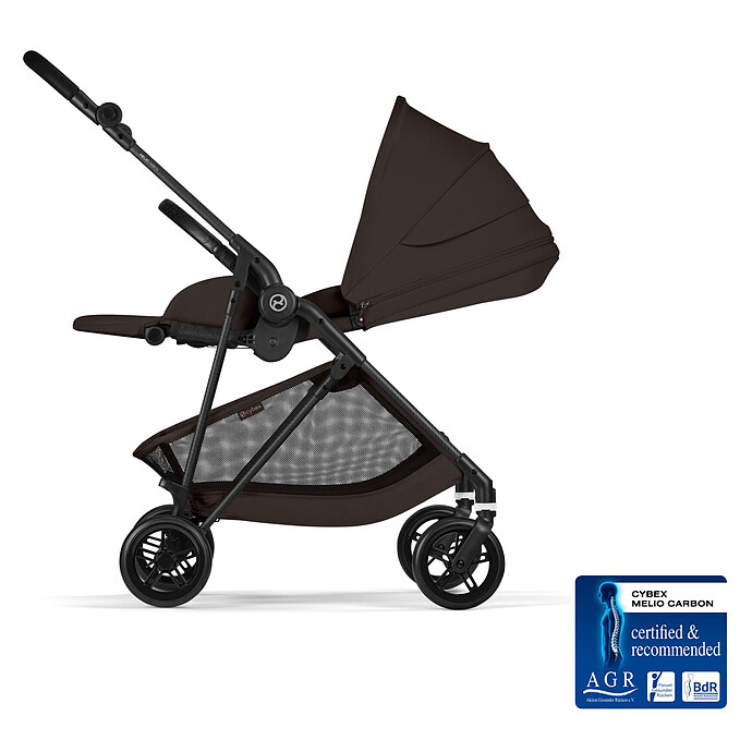 Poussette Citadine Melio 2026 Châssis Carbon - Chocolate Brown Cybex