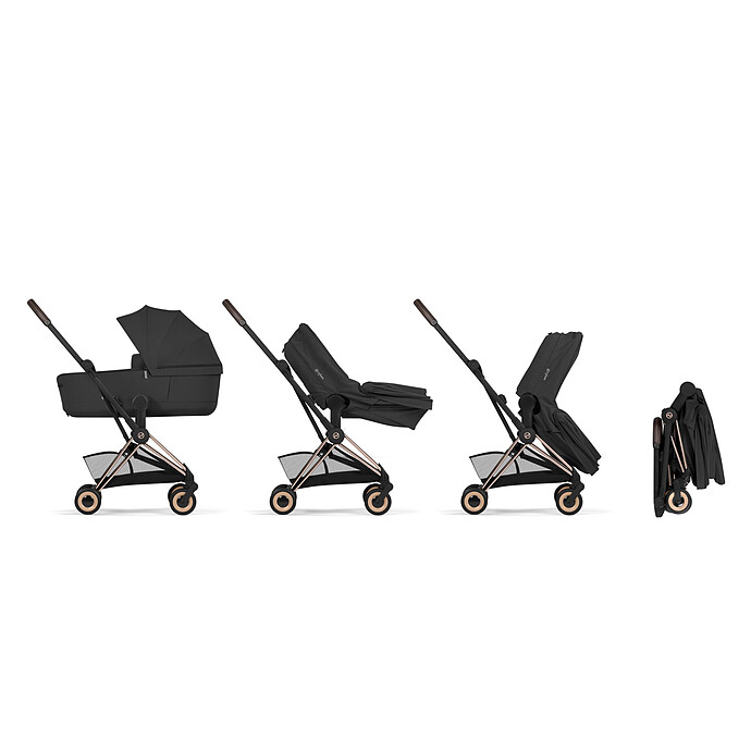 Avis Poussette Ultra-compacte Coyä Confort Châssis Matt Black - Sepia Black