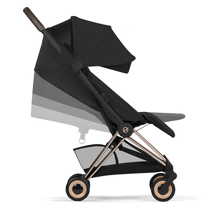 Poussette Ultra-compacte Coyä Confort Châssis Matt Black - Sepia Black pas cher