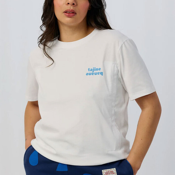 T-shirt d'Allaitement La P'allaite Blanc - XS Tajinebanane