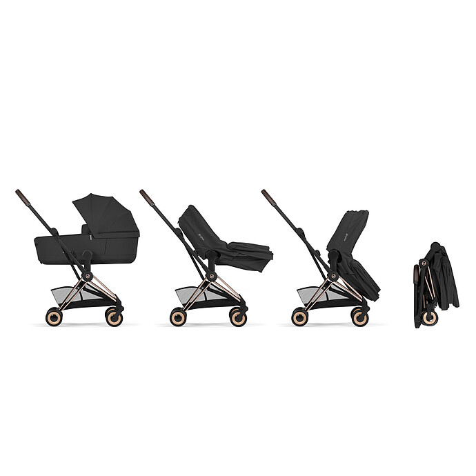 Avis Poussette Ultra-compacte Coyä Confort Châssis Matt Black - Cozy Beige