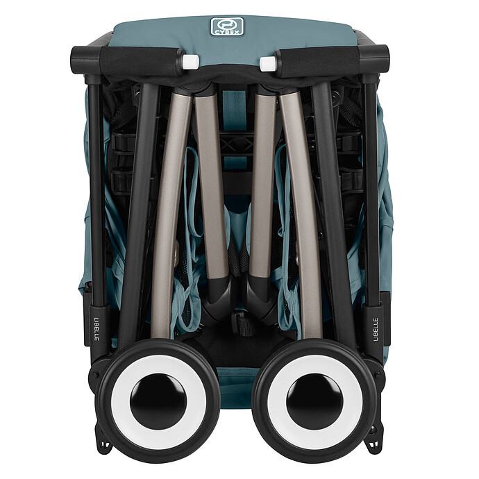 Poussette Ultra-compacte Libelle 2026 Châssis Taupe - Stormy Blue pas cher