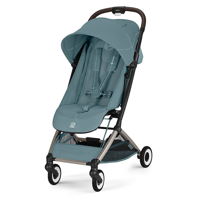 Poussette de Voyage Ultra-compacte Orfeo 2026 Châssis Taupe - Stormy Blue Cybex