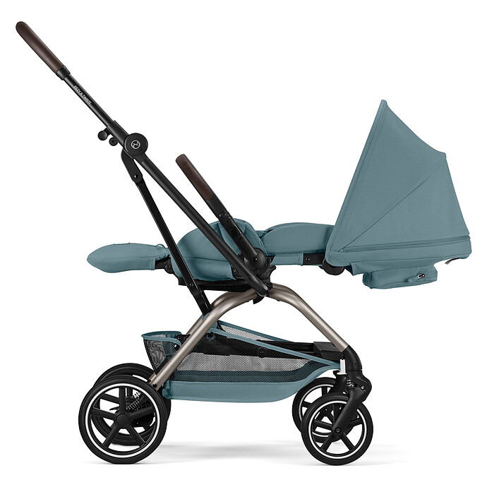Poussette Compacte Eezy S Twist+2 2026 Châssis Taupe - Stormy Blue Cybex