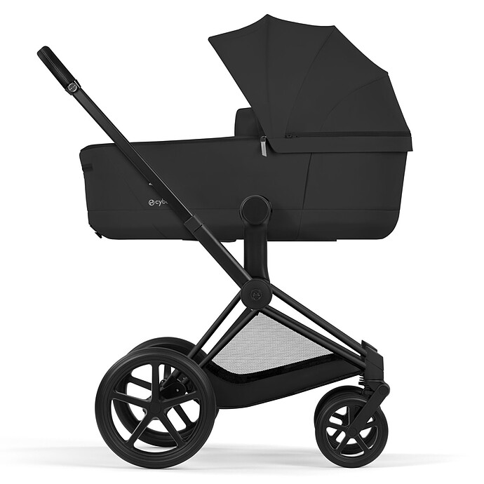 Pack Poussette Priam Confort Matt Black + Nacelle - Sepia Black Cybex