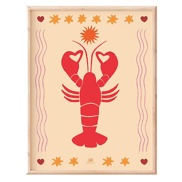 Affiche Le Homard - 40 x 30 cm Ma petite vie