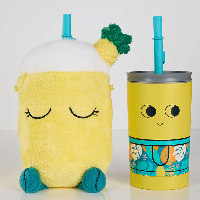 Avis Mug Isotherme à Paille Peluche Fuzzie - Pip l'Ananas