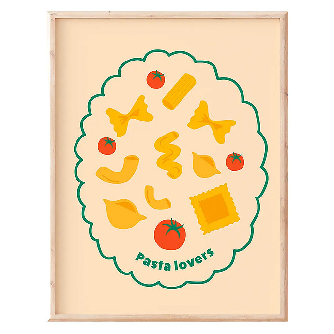 Affiche Pasta Lovers - 40 x 30 cm Ma petite vie