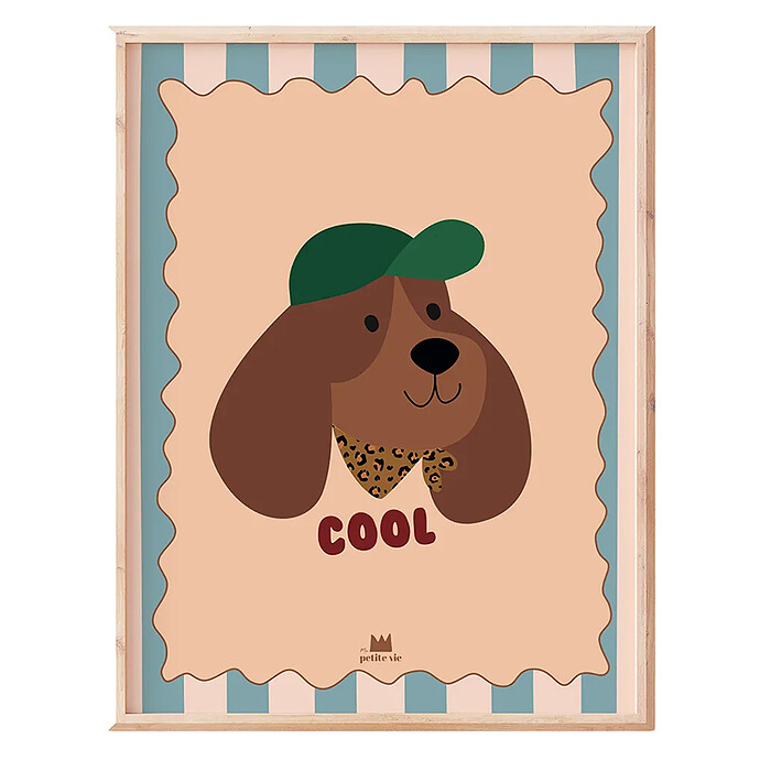Affiche Portrait Chien Cool - 40 x 30 cm Ma petite vie