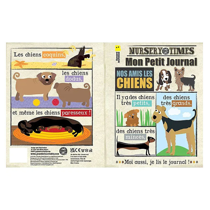 Mon Journal en Tissu - Nos Amis les Chiens Crinkly