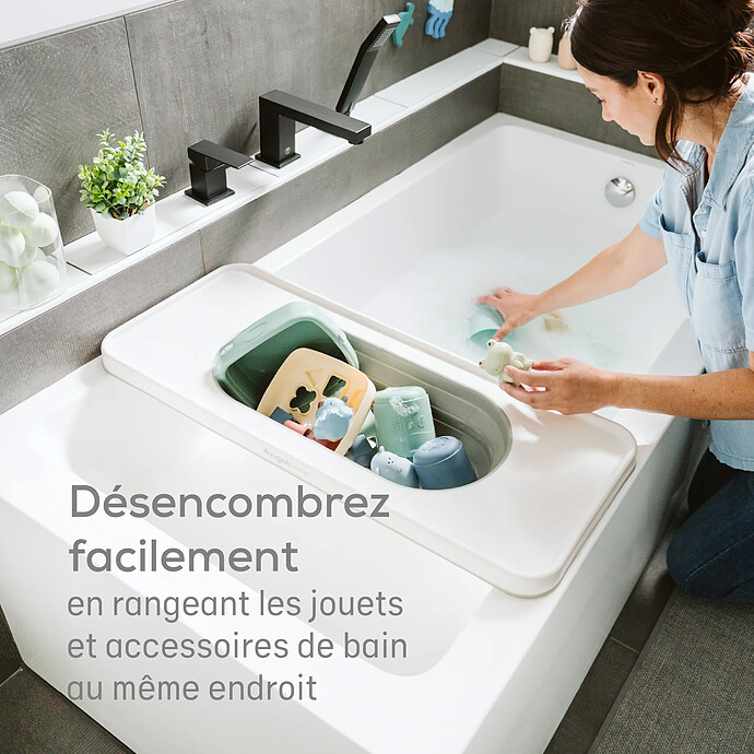 Avis Plateau de Bain avec Panier Extensible - Blanc