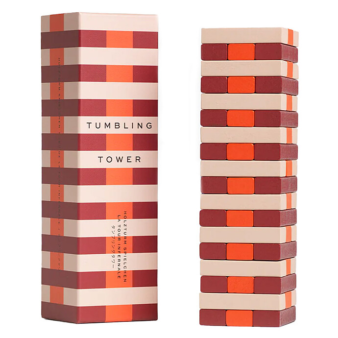 Jeu Tour Chancelante Rose / Rouge - Play Printworks