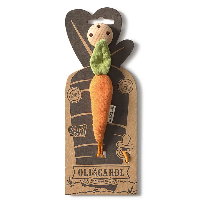 Attache Tétine - Cathy la Carotte Oli & Carol