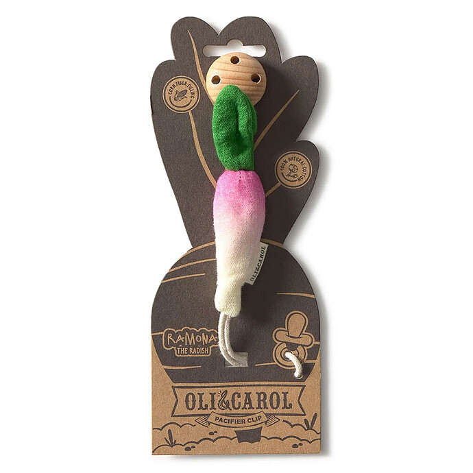 Attache Tétine - Ramona le Radis Oli & Carol
